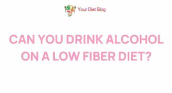 Unraveling the Mystery: Alcohol Consumption on a Low Fiber Diet