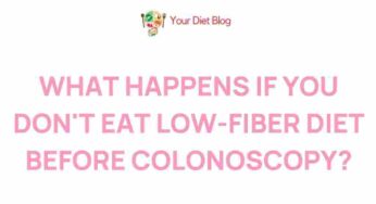 Unveiling the Impact of Skipping a Low-Fiber Diet Before Colonoscopy