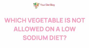 Uncovering the Forbidden Vegetable in Low Sodium Diets